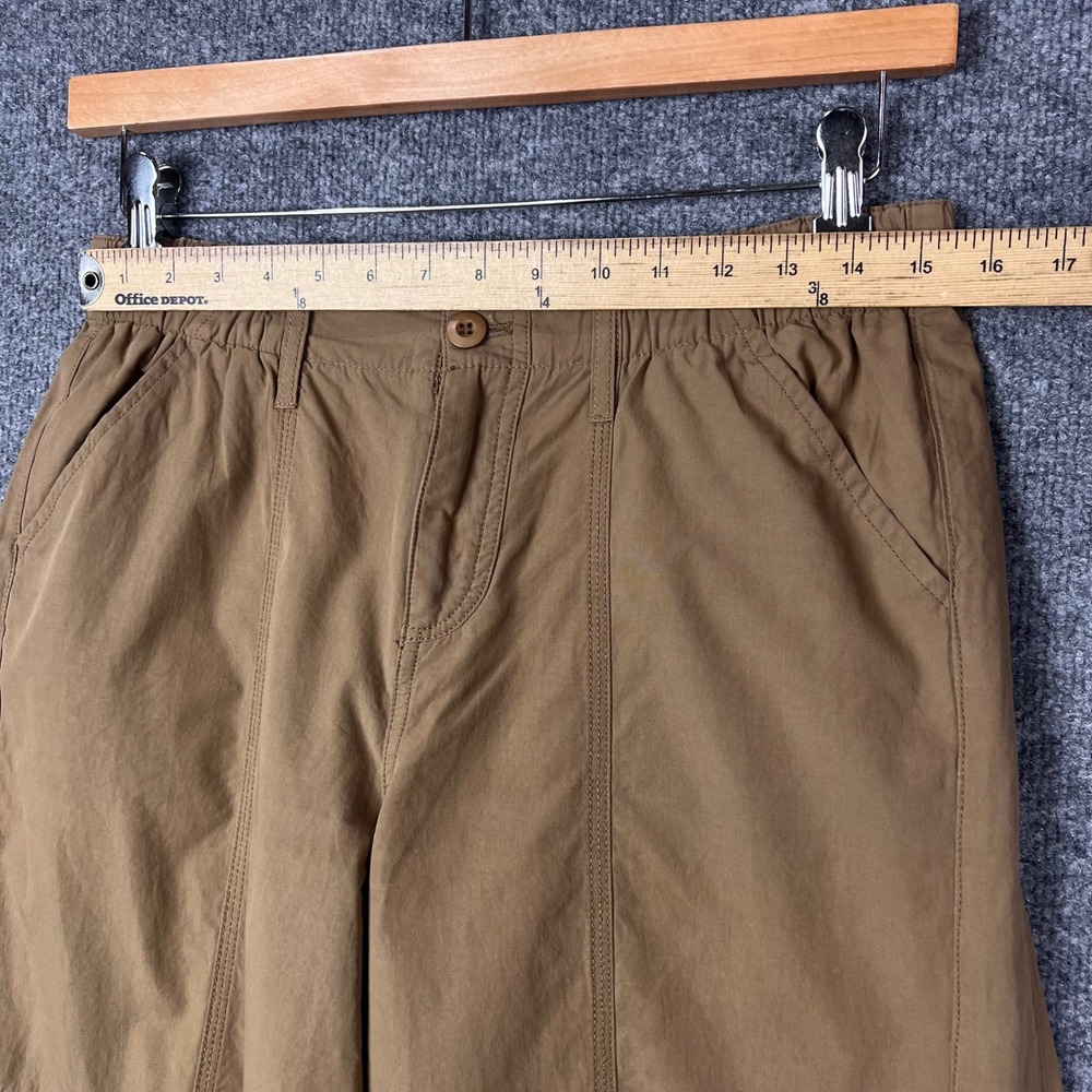 Böhme Cargo Pants Womens Medium Brown Excellent Wide Leg Elastic Waist Utility - Picture 5 of 10